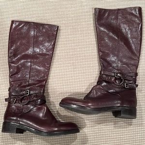 Via Spiga brown leather riding boots size 8M